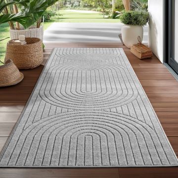 Covor traversa Nova V1 Argintiu, 80 x 150 cm ieftin