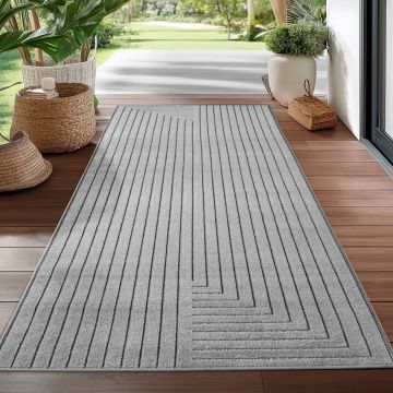 Covor traversa Nova V2 Argintiu, 80 x 250 cm