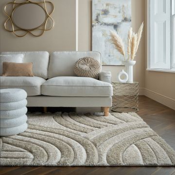 Covor Velvet Carved Natural 200x290 cm, Flair Rugs ieftin