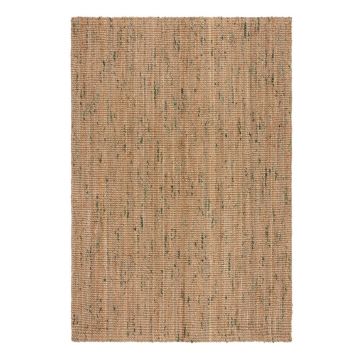 Covor verde/în culoare naturală reversibil/țesut manual din iută 200x290 cm Jute Boucle Green – Flair Rugs
