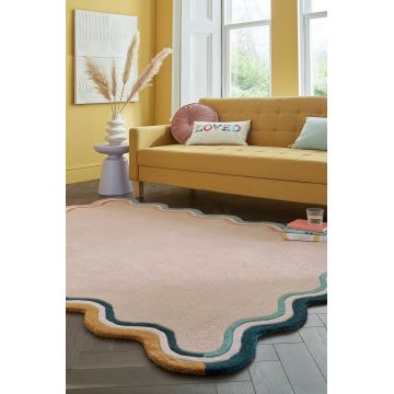 Covor Wool Scallop Crem 120x170 cm, Flair Rugs