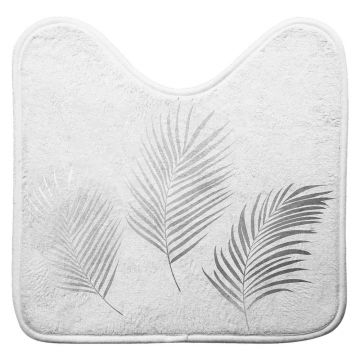 Covoraș de baie alb-argintiu pentru WC 45x45 cm Orbella – douceur d'intérieur