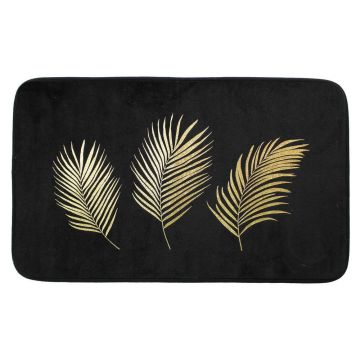Covoraș de baie negru-auriu 45x75 cm Orbella – douceur d'intérieur