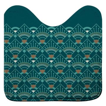 Covoraș de baie petrol pentru WC 45x45 cm Imperia – douceur d'intérieur