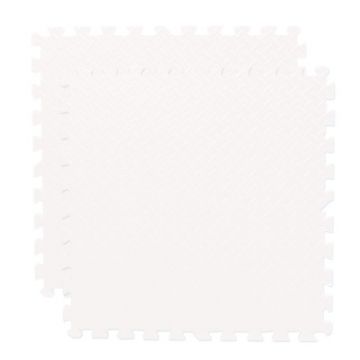 Covoras puzzle xl, 60x60 cm, grosime 2 cm, spuma eva, 2 piese culoare alb