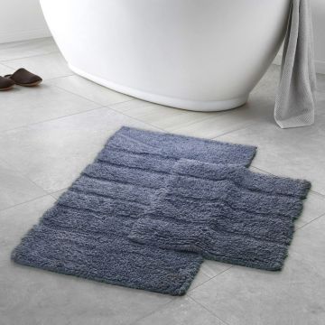 Set covorase de baie, Alanur Home, Milano, Bumbac, Argintiu