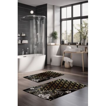 Set covorase de baie, Cartwright, CT-5002, Poliester, Multicolor
