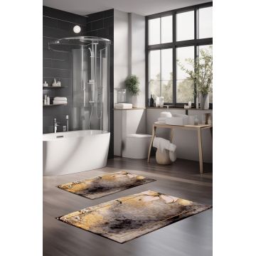 Set covorase de baie, Cartwright, CT-5003, Poliester, Multicolor