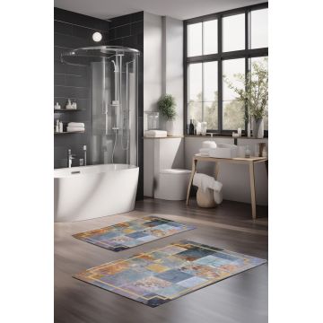 Set covorase de baie, Cartwright, CT-5004, Poliester, Multicolor