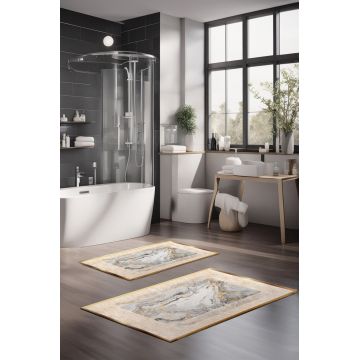 Set covorase de baie, Cartwright, CT-5008, Poliester, Multicolor