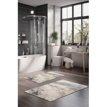 Set covorase de baie, Cartwright, CT-5019, Poliester, Multicolor