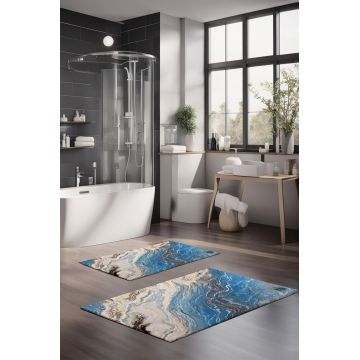 Set covorase de baie, Cartwright, CT-5020, Poliester, Multicolor