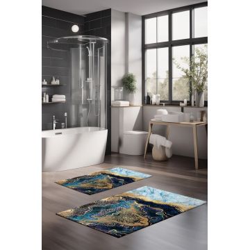 Set covorase de baie, Cartwright, CT-5023, Poliester, Multicolor