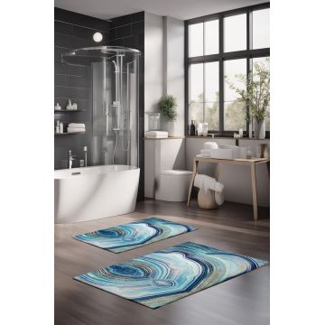 Set covorase de baie, Cartwright, CT-5026, Poliester, Multicolor