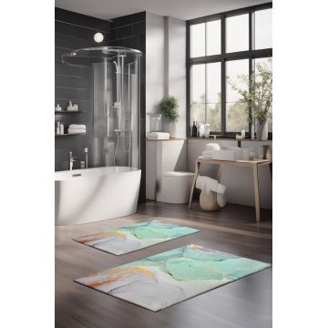 Set covorase de baie, Cartwright, CT-5027, Poliester, Multicolor