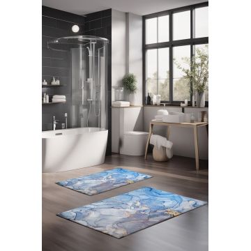 Set covorase de baie, Cartwright, CT-5028, Poliester, Multicolor
