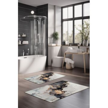 Set covorase de baie, Cartwright, CT-5029, Poliester, Multicolor