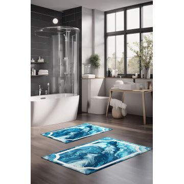 Set covorase de baie, Cartwright, CT-5030, Poliester, Multicolor