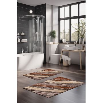 Set covorase de baie, Cartwright, CT-5031, Poliester, Multicolor