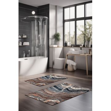 Set covorase de baie, Cartwright, CT-5033, Poliester, Multicolor