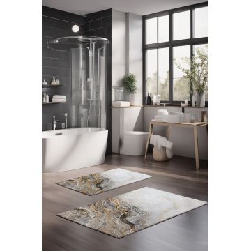 Set covorase de baie, Cartwright, CT-5035, Poliester, Multicolor