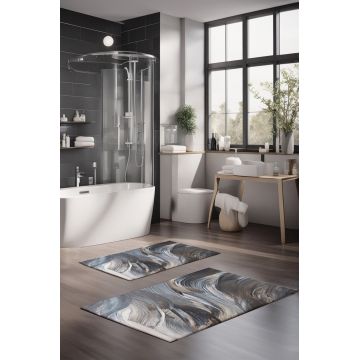 Set covorase de baie, Cartwright, CT-5036, Poliester, Multicolor