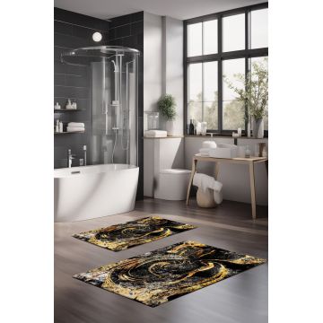 Set covorase de baie, Cartwright, CT-5047, Poliester, Multicolor