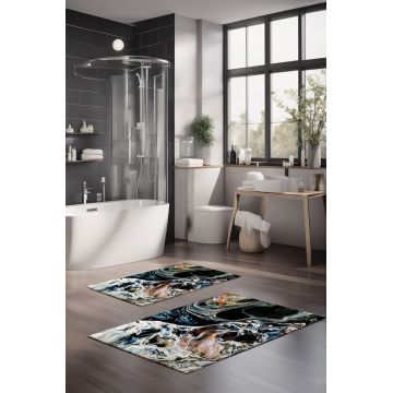 Set covorase de baie, Cartwright, CT-5048, Poliester, Multicolor