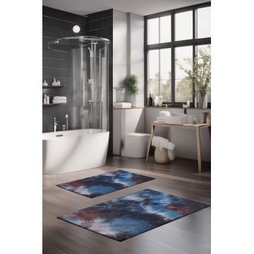 Set covorase de baie, Cartwright, CT-5051, Poliester, Multicolor