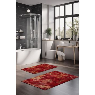 Set covorase de baie, Cartwright, CT-5052, Poliester, Multicolor