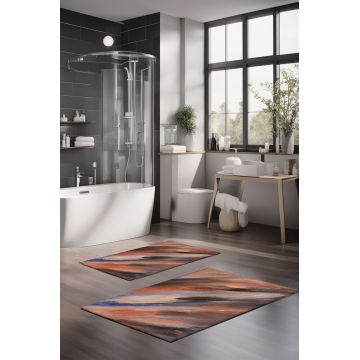 Set covorase de baie, Cartwright, CT-5053, Poliester, Multicolor