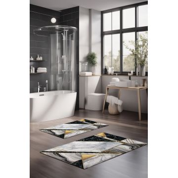 Set covorase de baie, Cartwright, CT-5054, Poliester, Multicolor