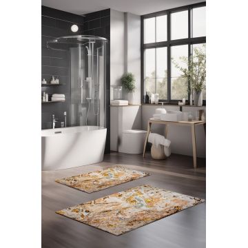 Set covorase de baie, Cartwright, CT-5058, Poliester, Multicolor