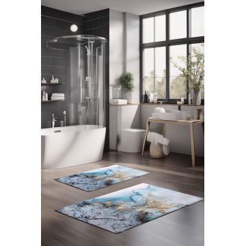 Set covorase de baie, Cartwright, CT-5063, Poliester, Multicolor
