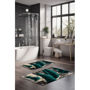 Set covorase de baie, Cartwright, CT-5086, Poliester, Multicolor