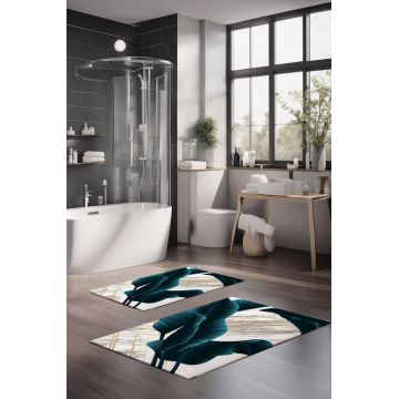 Set covorase de baie, Cartwright, CT-5087, Poliester, Multicolor