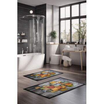 Set covorase de baie, Cartwright, CT-5088, Poliester, Multicolor