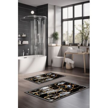 Set covorase de baie, Cartwright, CT-5089, Poliester, Multicolor