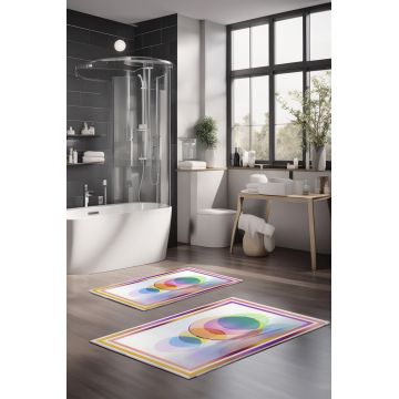 Set covorase de baie, Cartwright, CT-5094, Poliester, Multicolor
