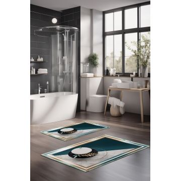 Set covorase de baie, Cartwright, CT-5095, Poliester, Multicolor
