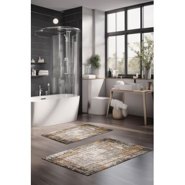 Set covorase de baie, Cartwright, CT-5097, Poliester, Multicolor