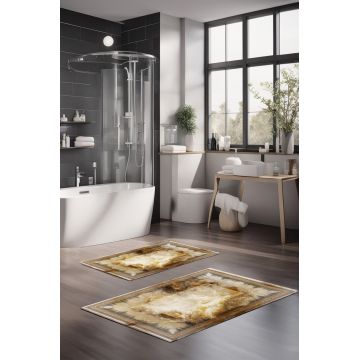 Set covorase de baie, Cartwright, CT-5098, Poliester, Multicolor
