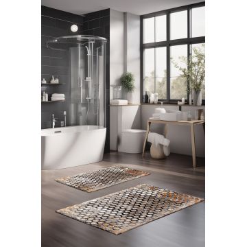 Set covorase de baie, Cartwright, CT-5099, Poliester, Multicolor