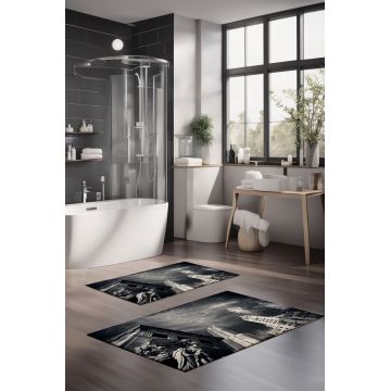 Set covorase de baie, Cartwright, CT-5105, Poliester, Multicolor