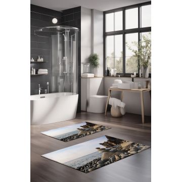 Set covorase de baie, Cartwright, CT-5106, Poliester, Multicolor