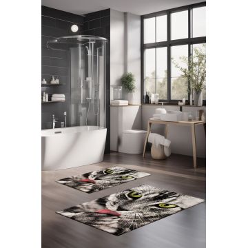 Set covorase de baie, Cartwright, CT-5107, Poliester, Multicolor
