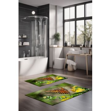 Set covorase de baie, Cartwright, CT-5108, Poliester, Multicolor