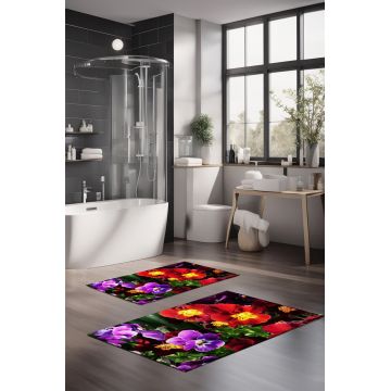 Set covorase de baie, Cartwright, CT-5109, Poliester, Multicolor