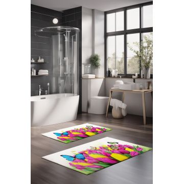 Set covorase de baie, Cartwright, CT-5110, Poliester, Multicolor