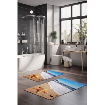 Set covorase de baie, Cartwright, CT-5112, Poliester, Multicolor